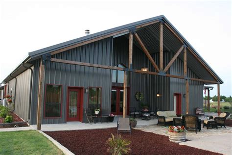 metal building that looks like a house|steel building converted to home.